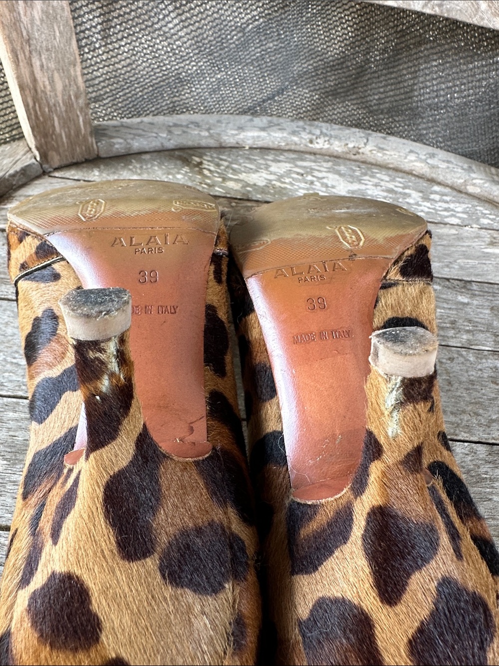 Azzedine Alaia Leopard-Pony hair Pointed-Toe Heels - Brown & Black 39 - Picture 7 of 15